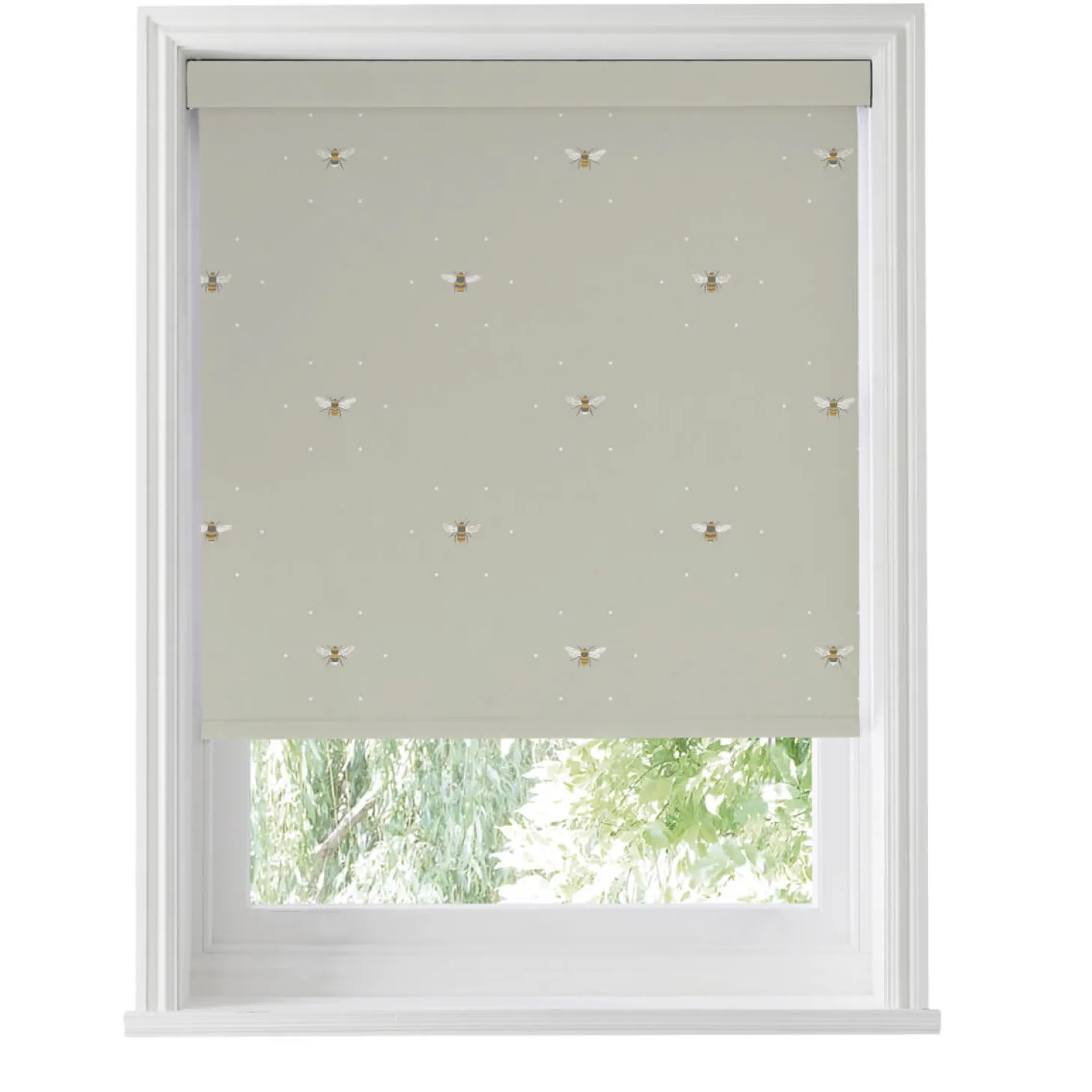 Bees Soft Linen Look Made to Measure Roller Blind