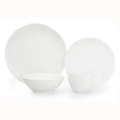 Bees White Stoneware Dinner Plate