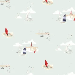 Coastal Boats Blue Made to Measure Roller Blind