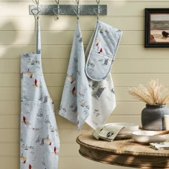 Coastal Boats Double Oven Glove