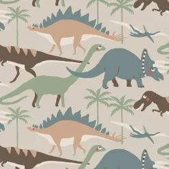 Dinosaurs Camoflauge Khaki Made to Measure Curtains