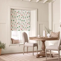 Garden Vegetables Cream Made to Measure Roman Blind