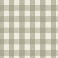 Gingham Warm Stone Made to Measure Roman Blind