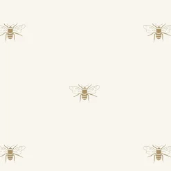 Golden Bees Off White Made to Measure Roman Blind