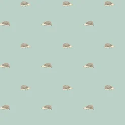 Hedgehogs Pale Mint Blue Made to Measure Roman Blind