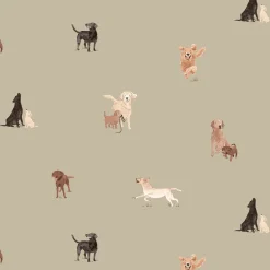 Labradors & Retrievers Khaki Made to Measure Roller Blind