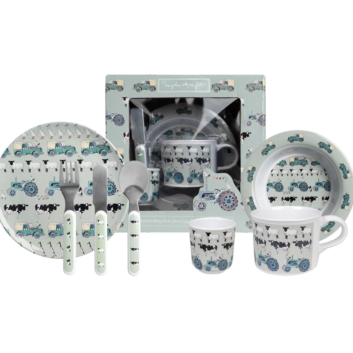 On The Farm Kids Melamine Set