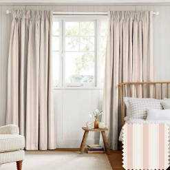 Oundle Pink Stripe Made to Measure Curtains
