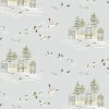 Sea Birds Blue Made to Measure Roman Blind