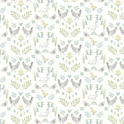 Spring Chicken White Made to Measure Roman Blind