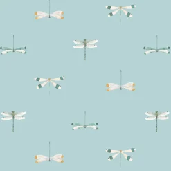 Watercolour Dragonfly Blue Made to Measure Roman Blind