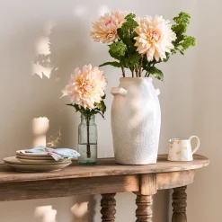 White Tall Terracotta Vase