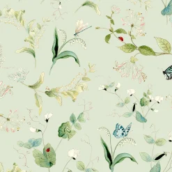 Wild Floral Soft Green Made to Measure Roman Blind