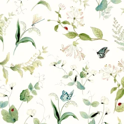 Wild Floral White Made to Measure Roller Blind