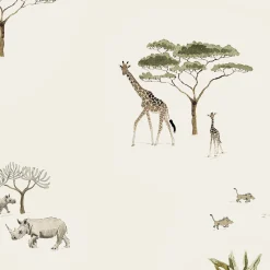 Wild Savannah Off White Made to Measure Roman Blind